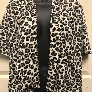 Zig zag stripe Leopard jacket